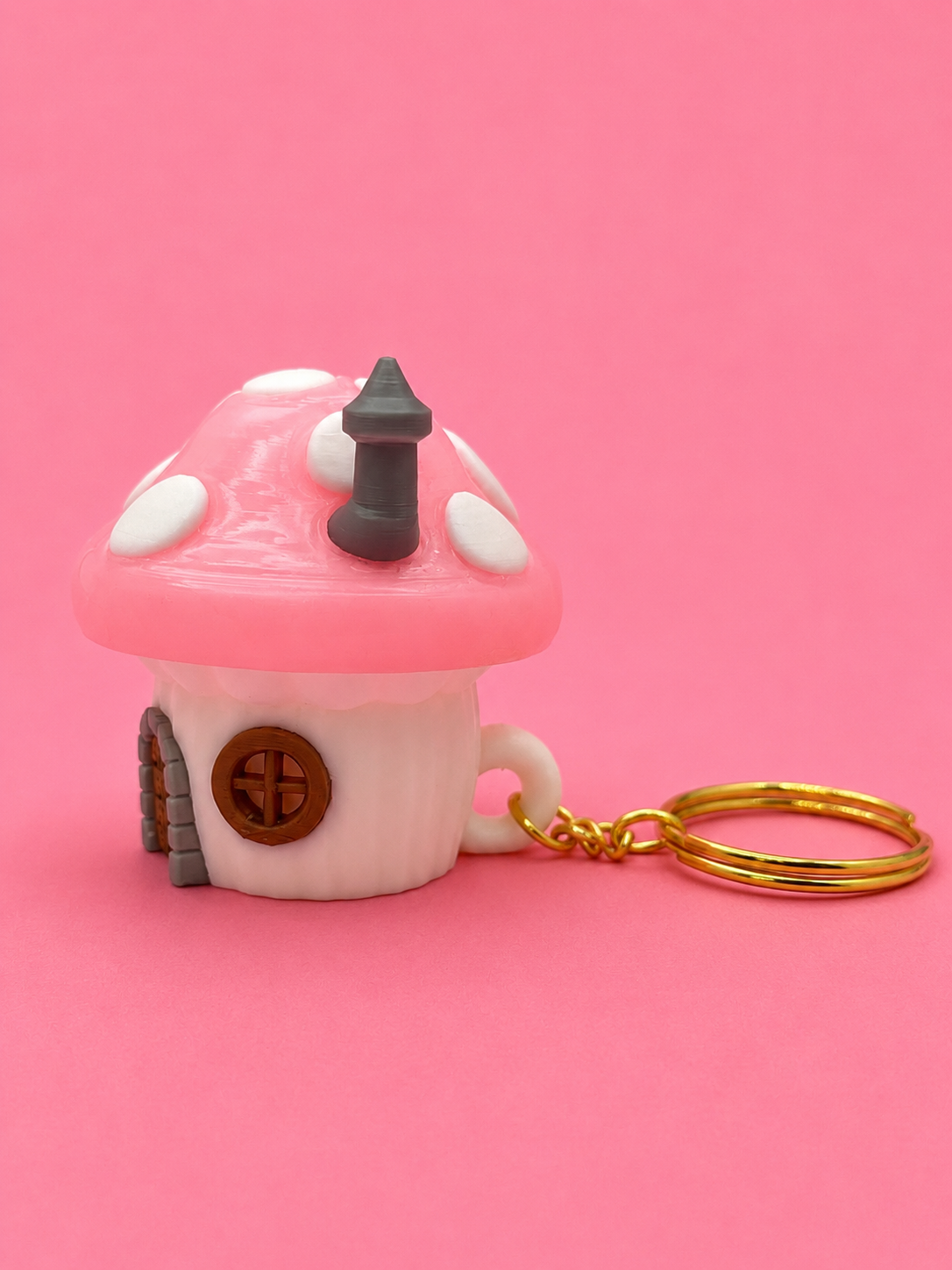 Llavero Casita Hongo Kawaii 🍄🏠 - Imagen 6
