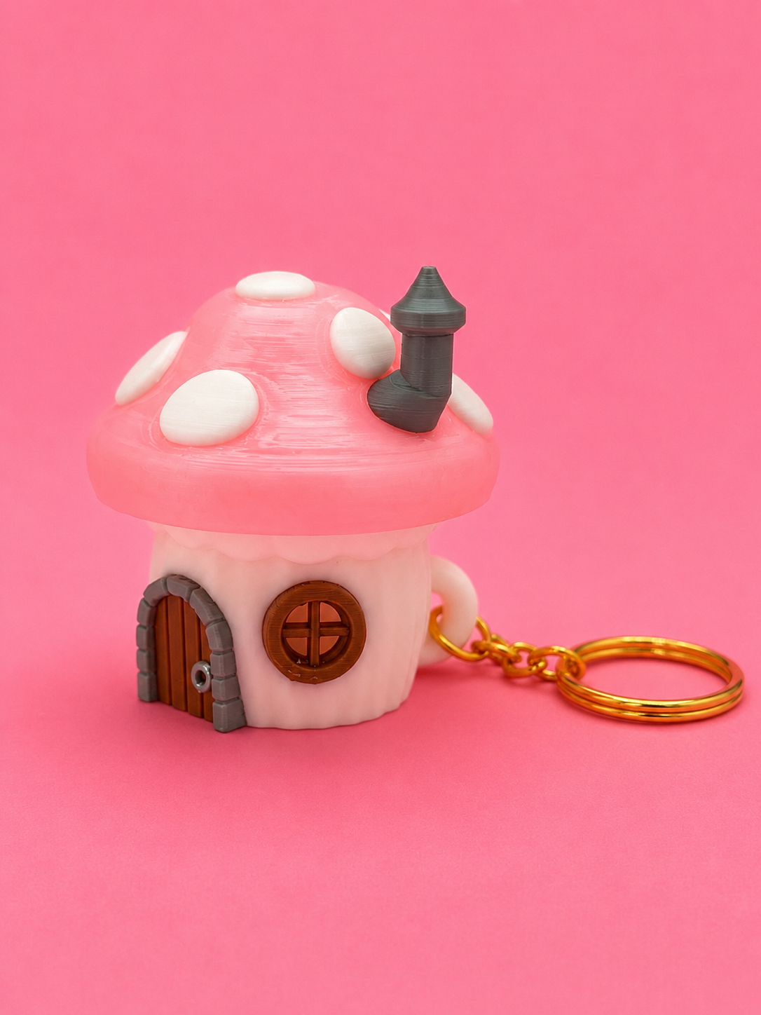 Llavero Casita Hongo Kawaii 🍄🏠 - Imagen 5