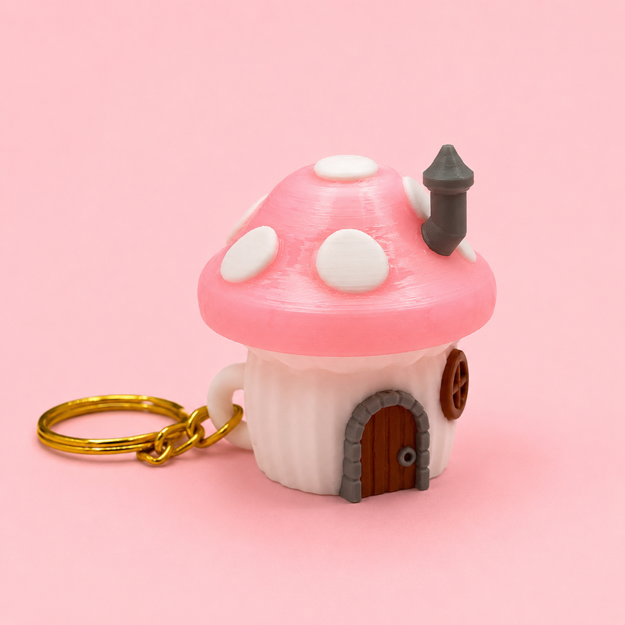 Llavero Casita Hongo Kawaii 🍄🏠 - Imagen 2