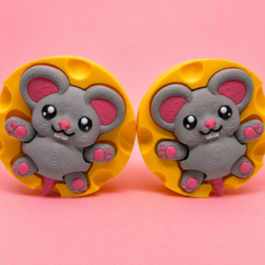 Clicker Ratón Kawaii en Queso